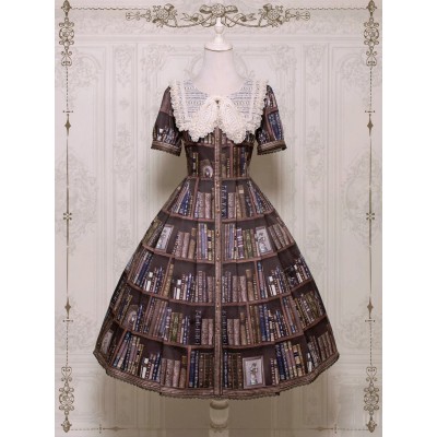 Avenue Denfer Cat Bookshelf Short and Long One Piece(Reservation/Full Payment Without Shipping)